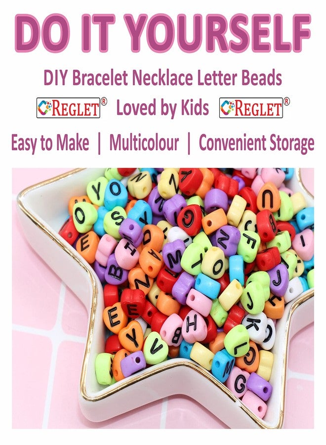 REGLET 800 Multicolour Alphabet Beads Kit + 65 Emoji - Beads for for Bracelet Making Set, Beadwork, Letter Bead for Jewellery Making Kit, DIY Bead Craft, Acrylic Beading Kit, DIY Crafting - Image 3